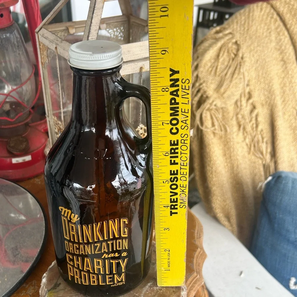Vintage Brown Glass Jug with Handle